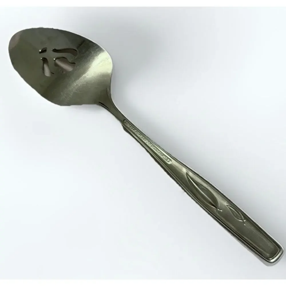 Vintage ROGERS Cake Server  Cutlery Co Stainless Steel Pierced Pie USA 3380-60
